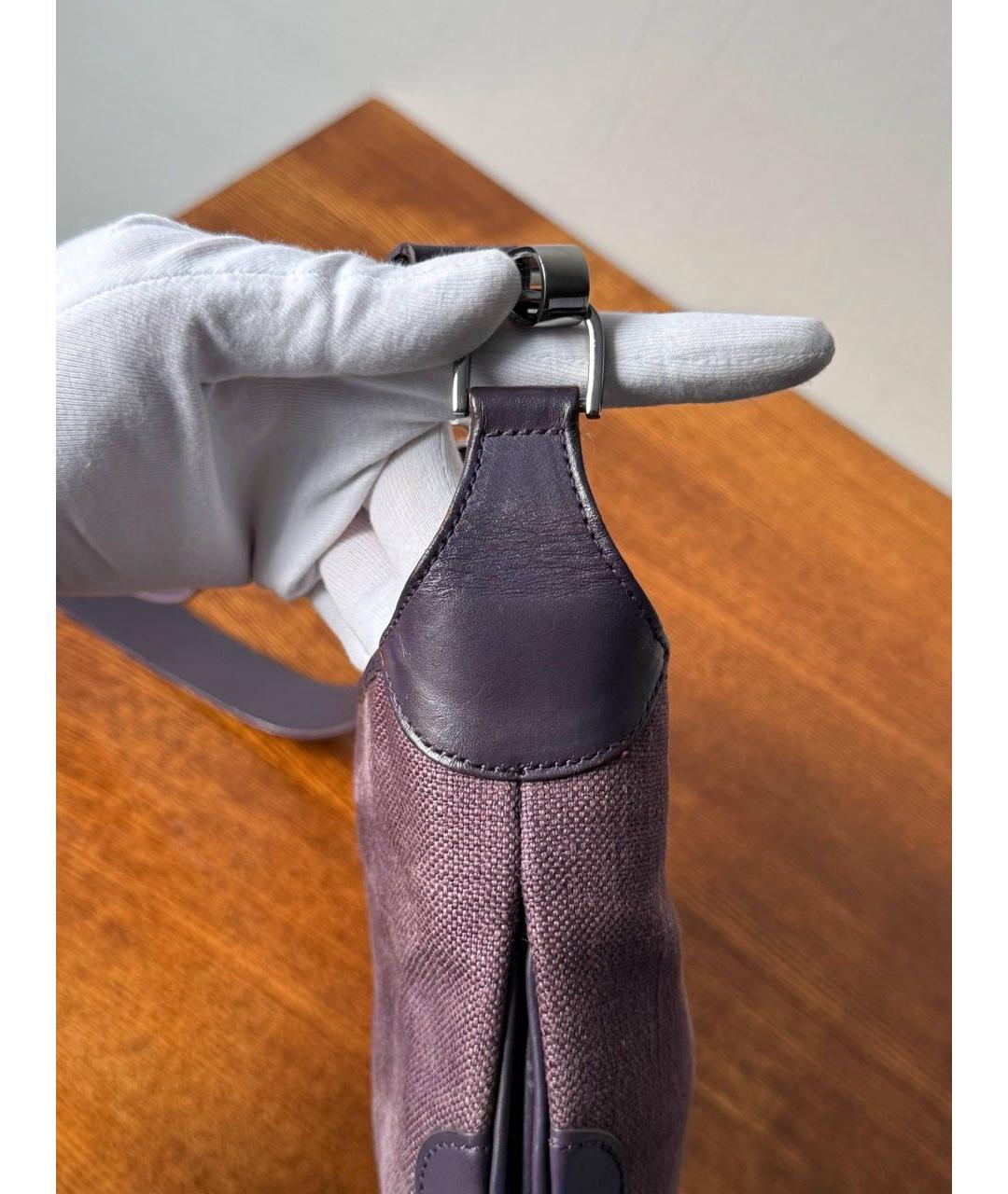 GUCCI Фиолетовая кожаная сумка через плечо, фото 8