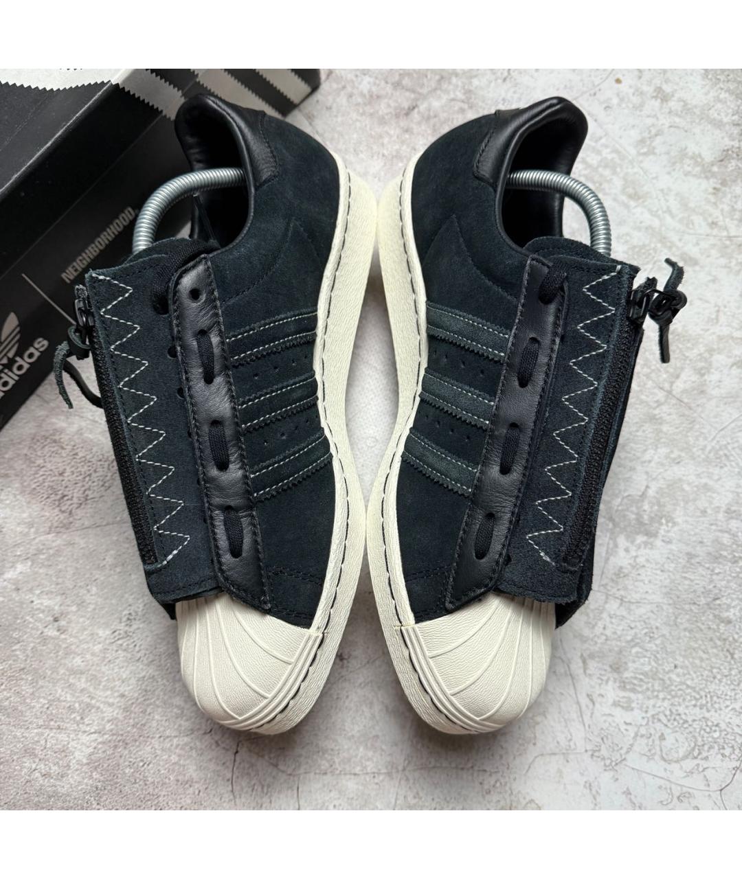 NEIGHBORHOOD Черные текстильные низкие кроссовки / кеды, фото 3