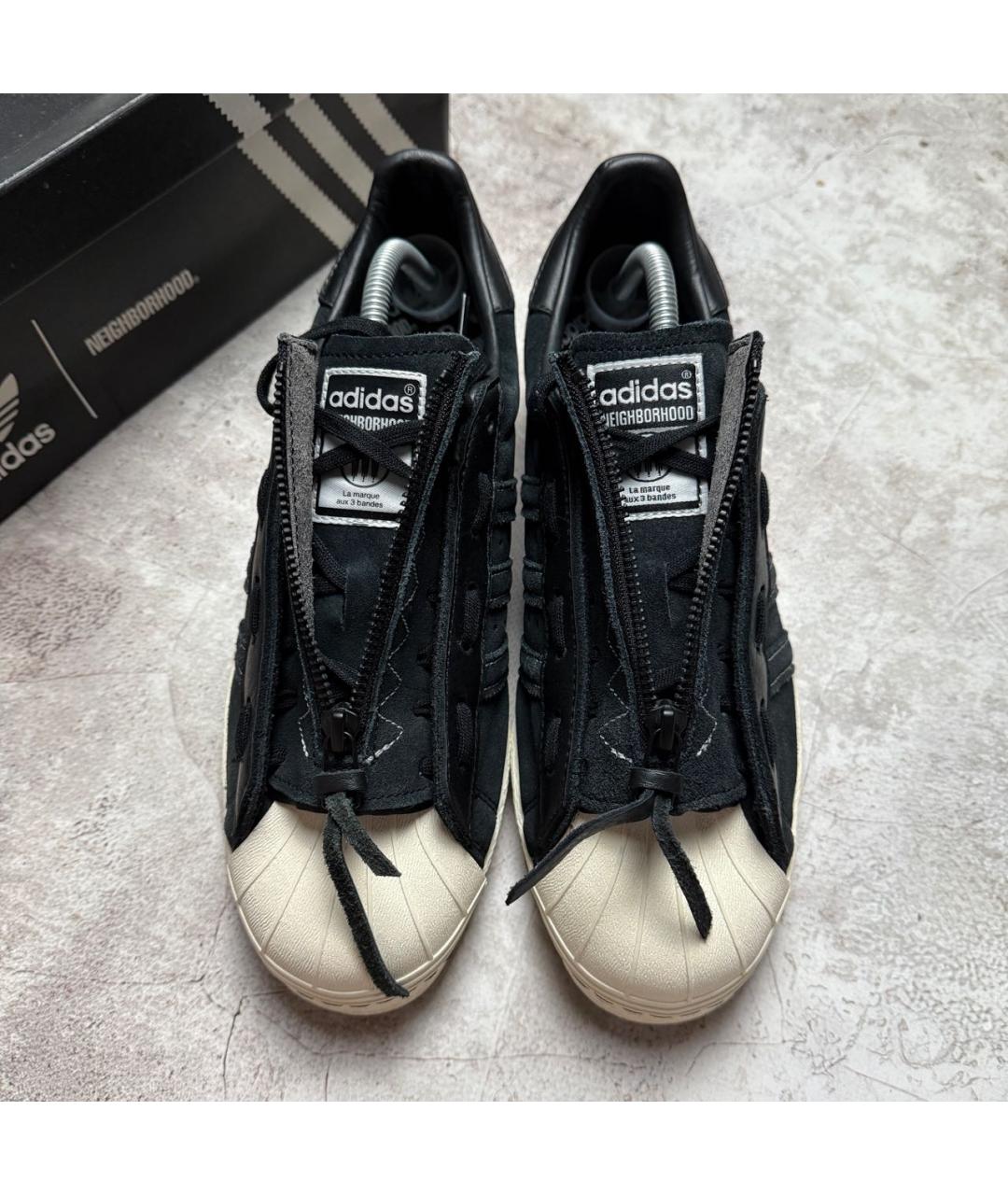 NEIGHBORHOOD Черные текстильные низкие кроссовки / кеды, фото 2