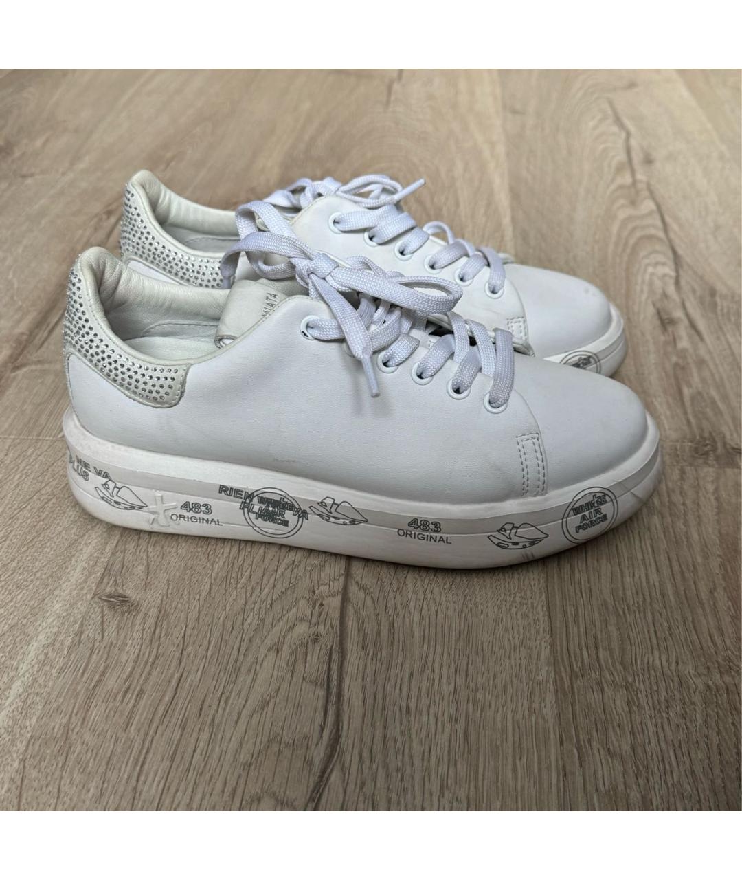 PREMIATA Белые кожаные кроссовки, фото 5