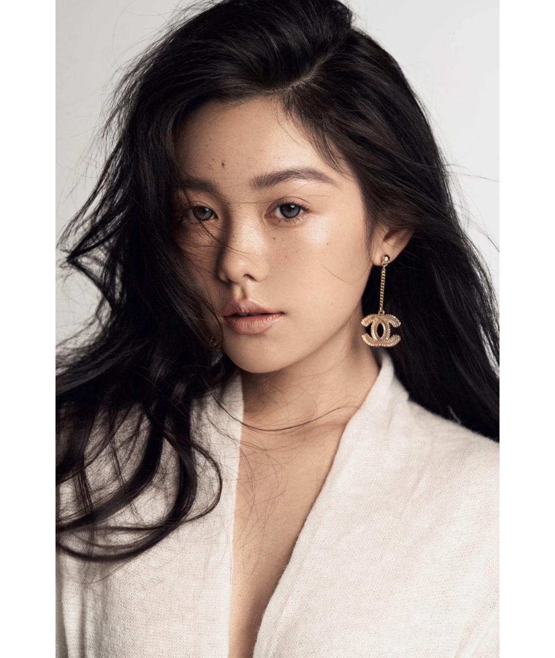 CHANEL Золотые металлические серьги, фото 4