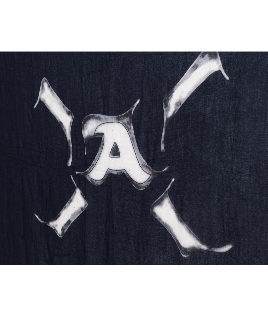 ARMANI JEANS Синий кашемировый шарф, фото 4