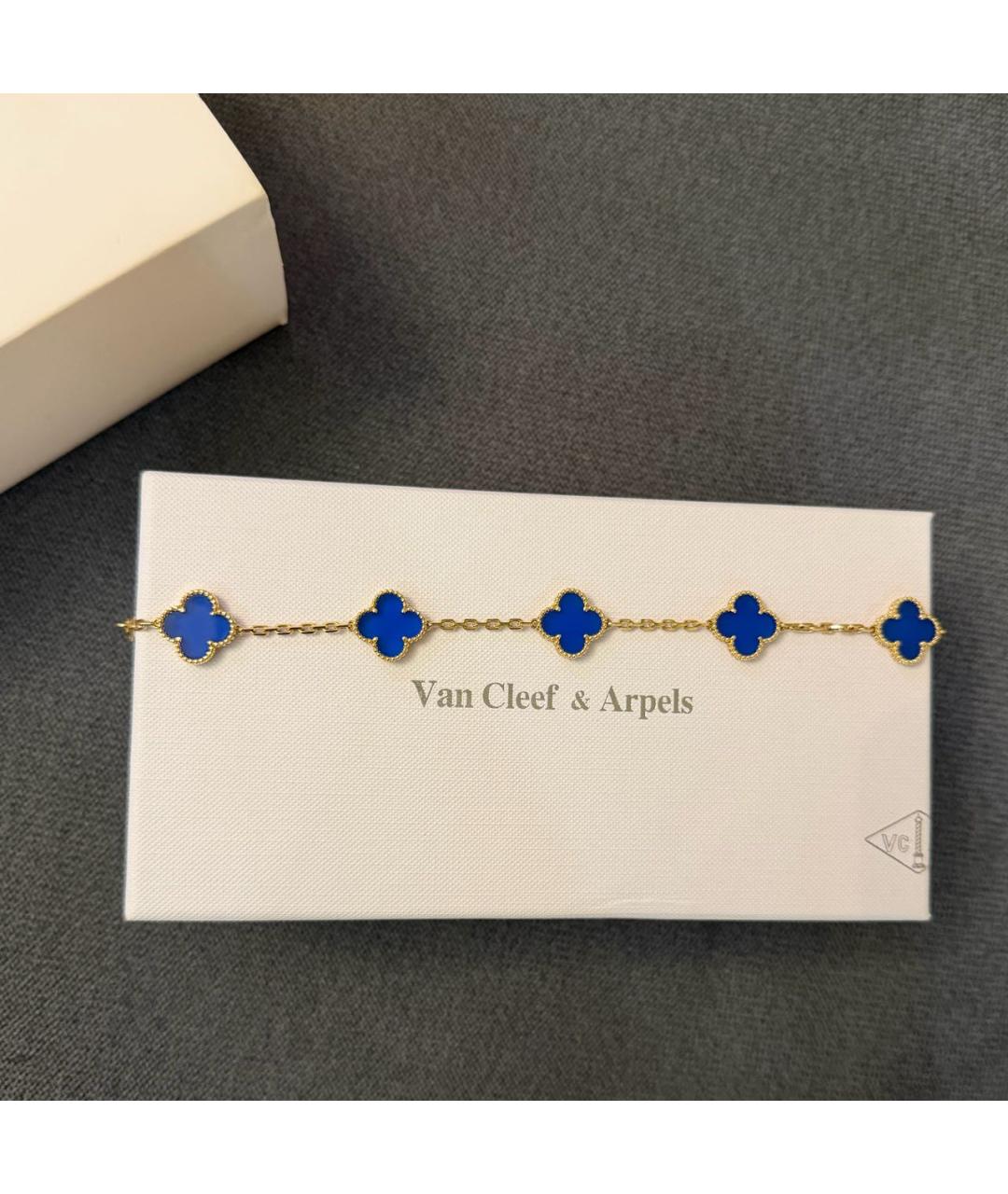 VAN CLEEF & ARPELS Синий браслет из желтого золота, фото 5