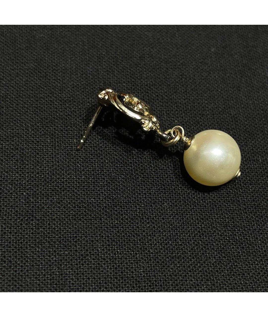 CHANEL Золотые металлические серьги, фото 5