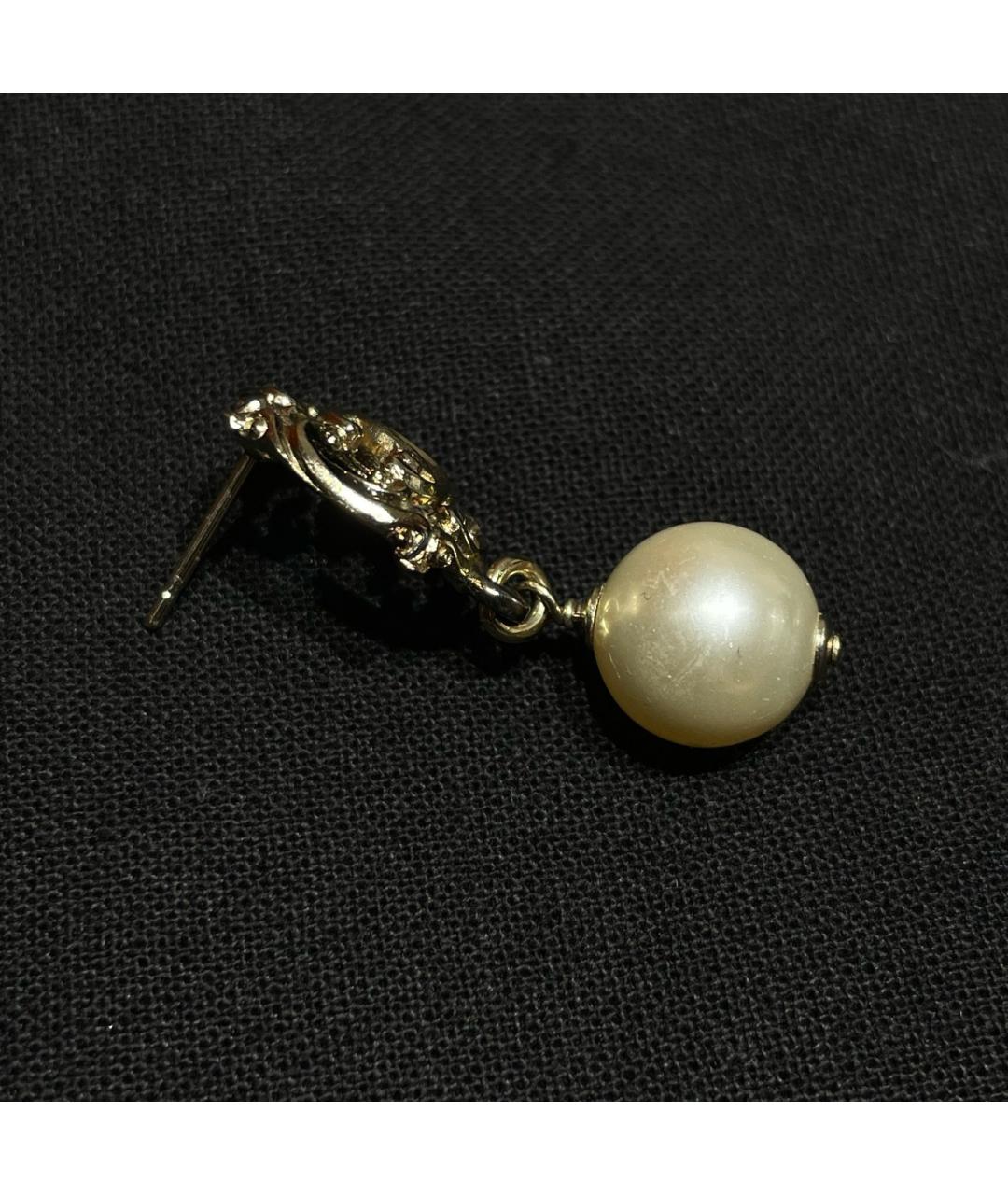 CHANEL Золотые металлические серьги, фото 6