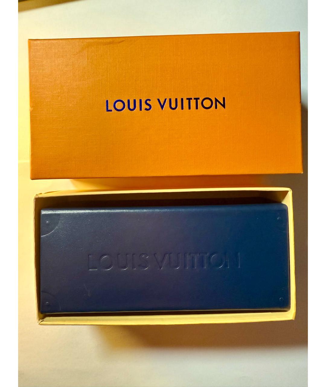 LOUIS VUITTON Золотые металлические солнцезащитные очки, фото 4