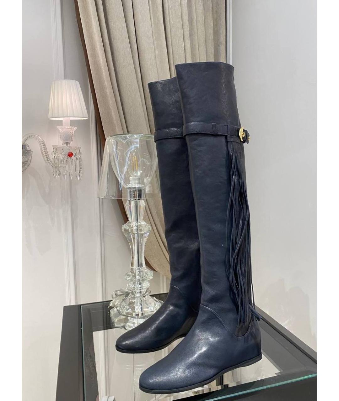 STUART WEITZMAN Серые кожаные сапоги, фото 2