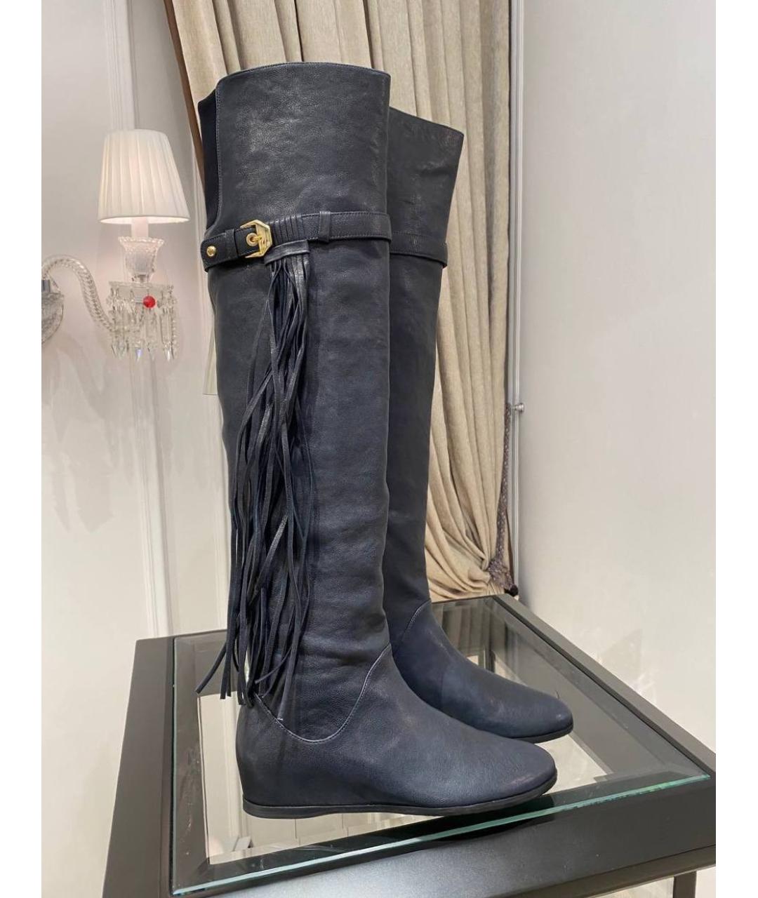 STUART WEITZMAN Серые кожаные сапоги, фото 4