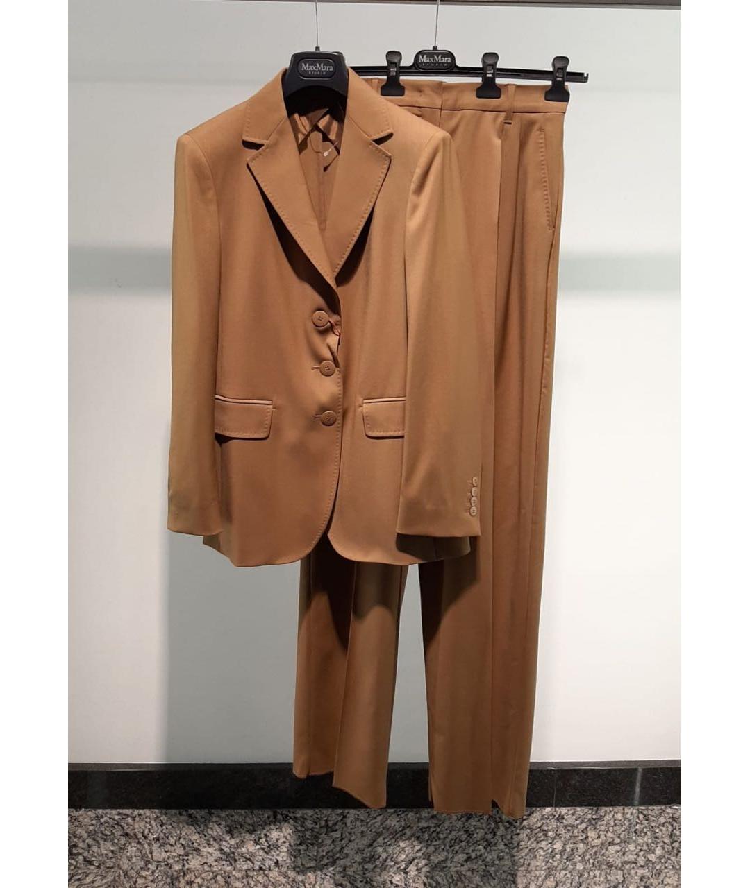 MAX MARA STUDIO Коричневый костюм с брюками, фото 3