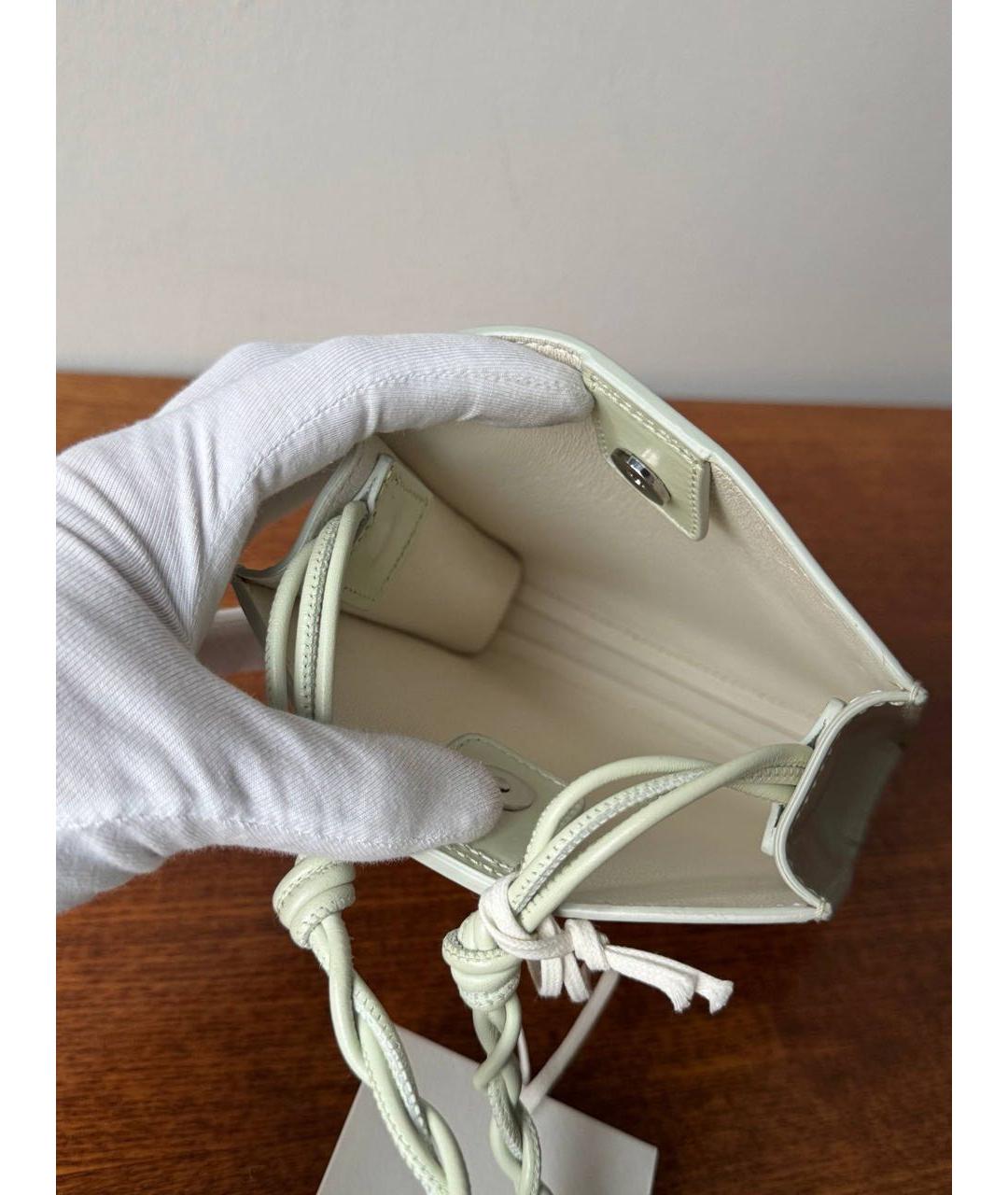 JIL SANDER Салатовая кожаная сумка через плечо, фото 6