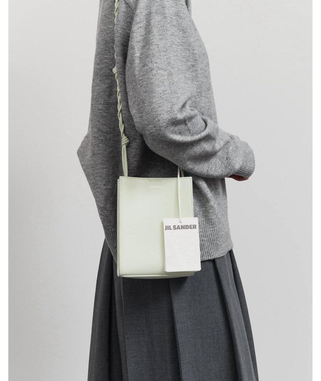 JIL SANDER Салатовая кожаная сумка через плечо, фото 3
