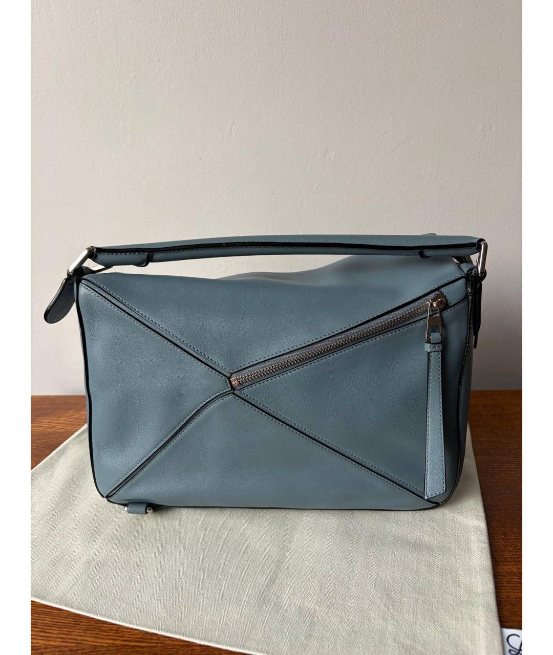 LOEWE Голубая кожаная сумка через плечо, фото 5