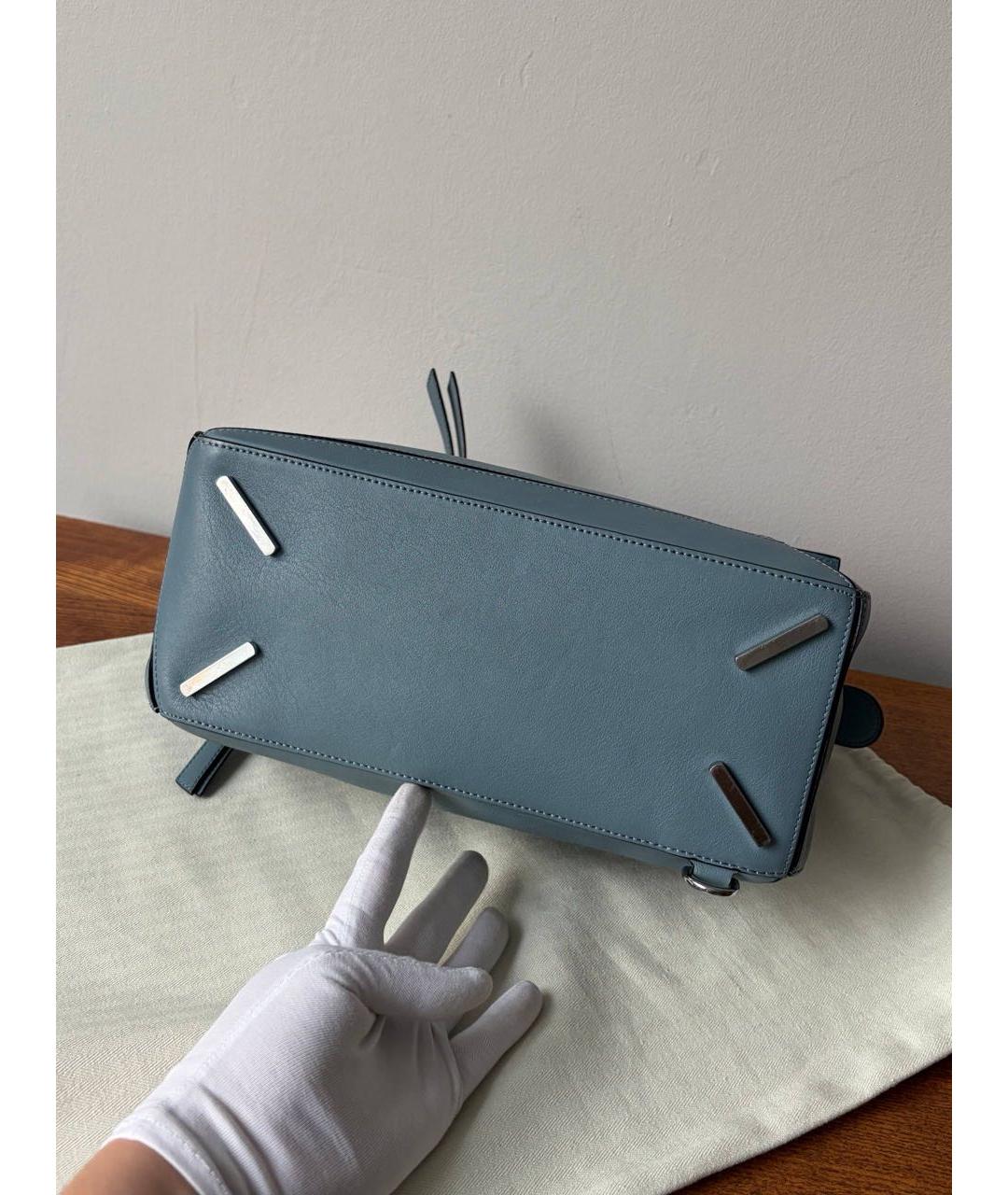 LOEWE Голубая кожаная сумка через плечо, фото 8