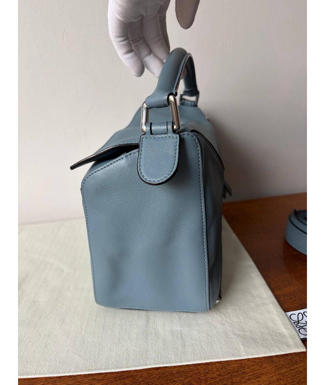 LOEWE Голубая кожаная сумка через плечо, фото 6