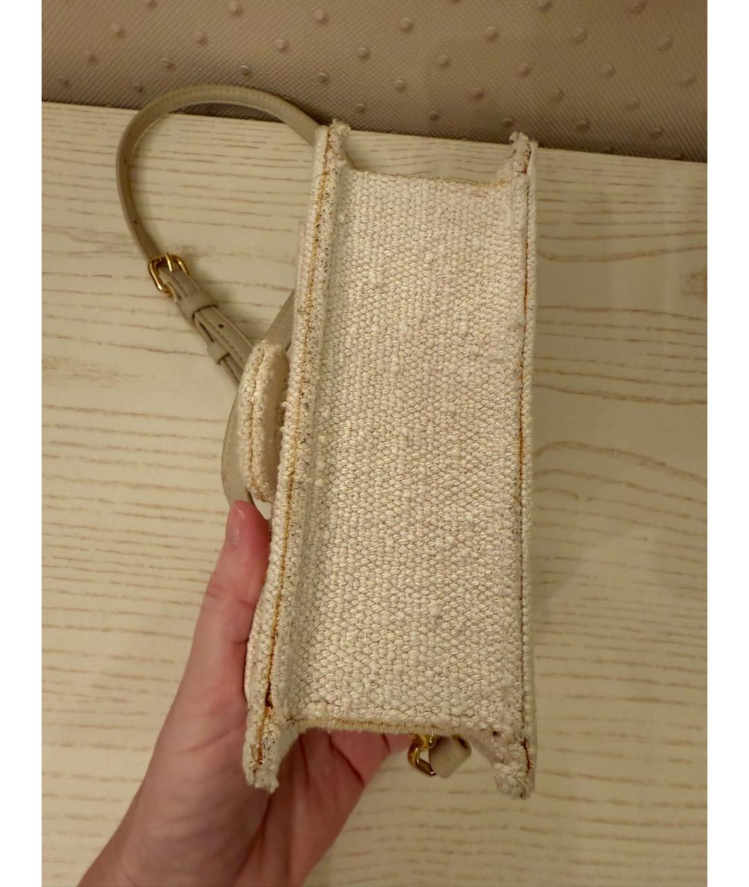 JACQUEMUS Бежевая тканевая сумка через плечо, фото 3