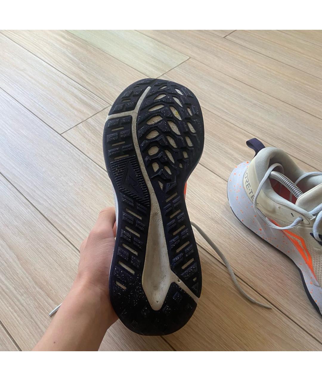 NIKE Бежевые текстильные низкие кроссовки / кеды, фото 4