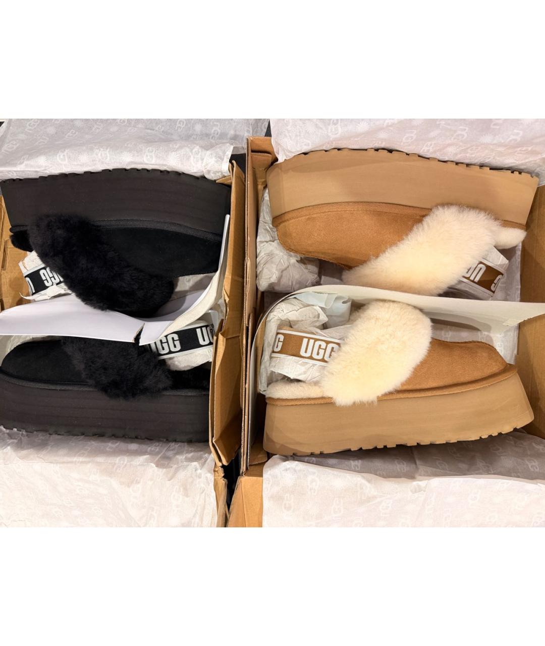 UGG AUSTRALIA Коричневые замшевые сабо, фото 3