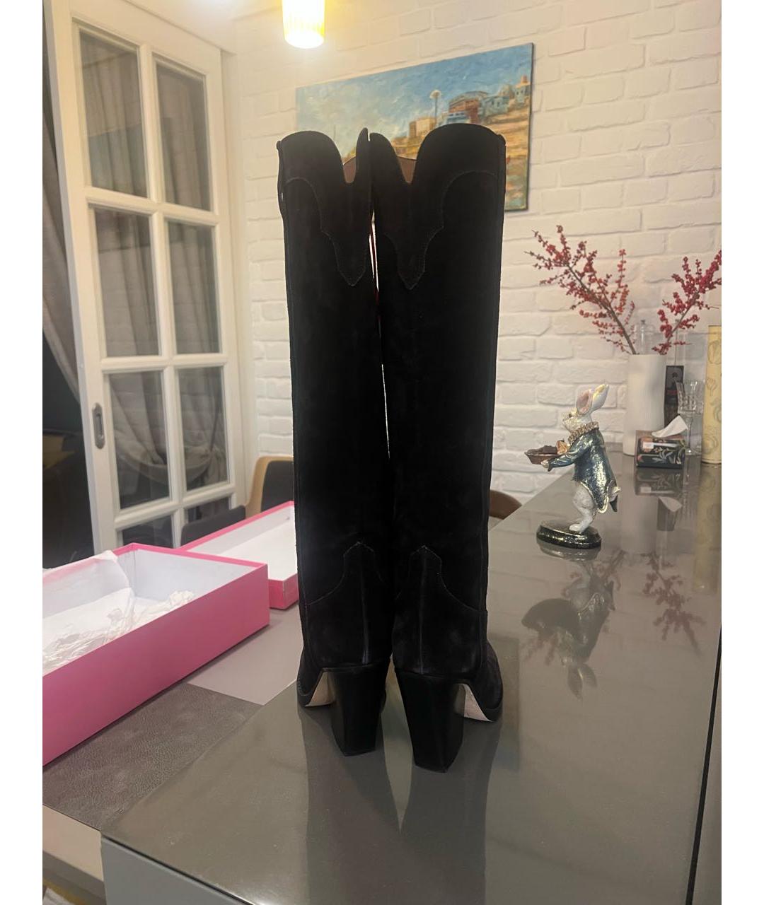 PARIS TEXAS Черные замшевые сапоги, фото 4