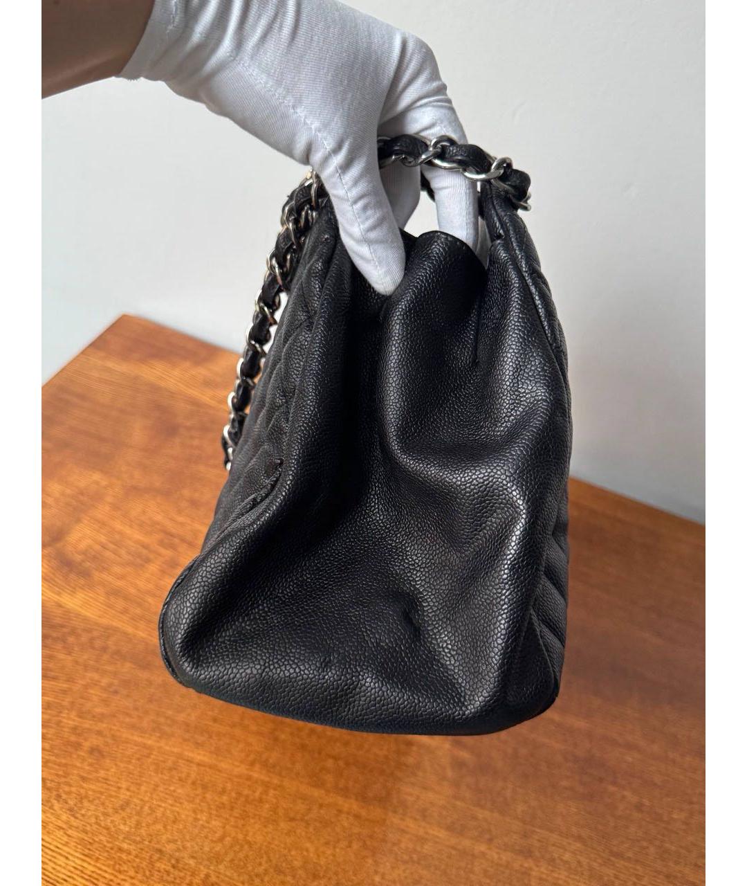CHANEL Черная кожаная сумка через плечо, фото 6