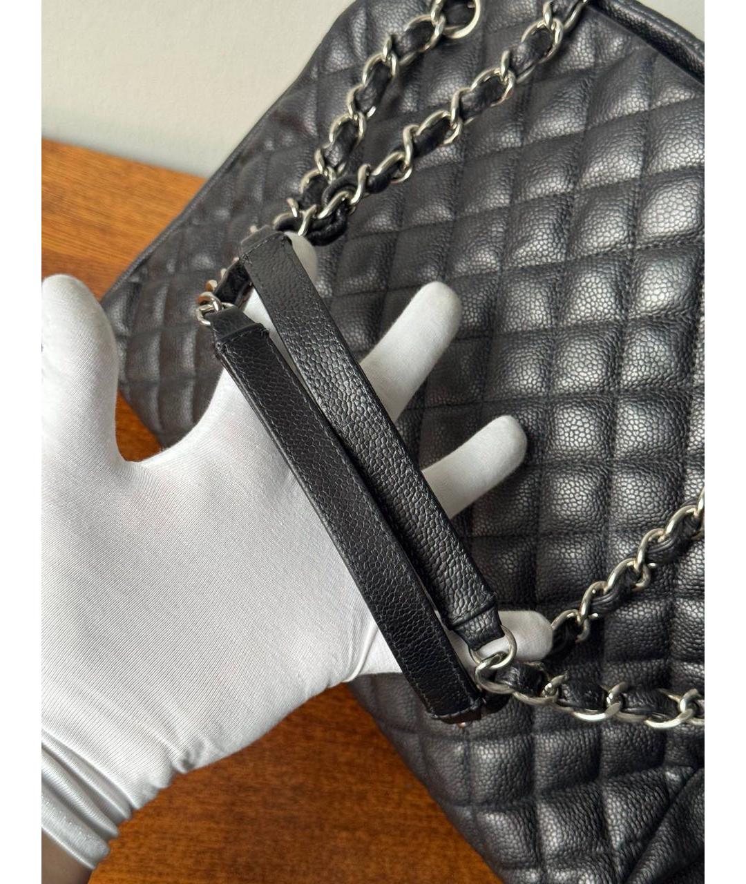 CHANEL Черная кожаная сумка через плечо, фото 8