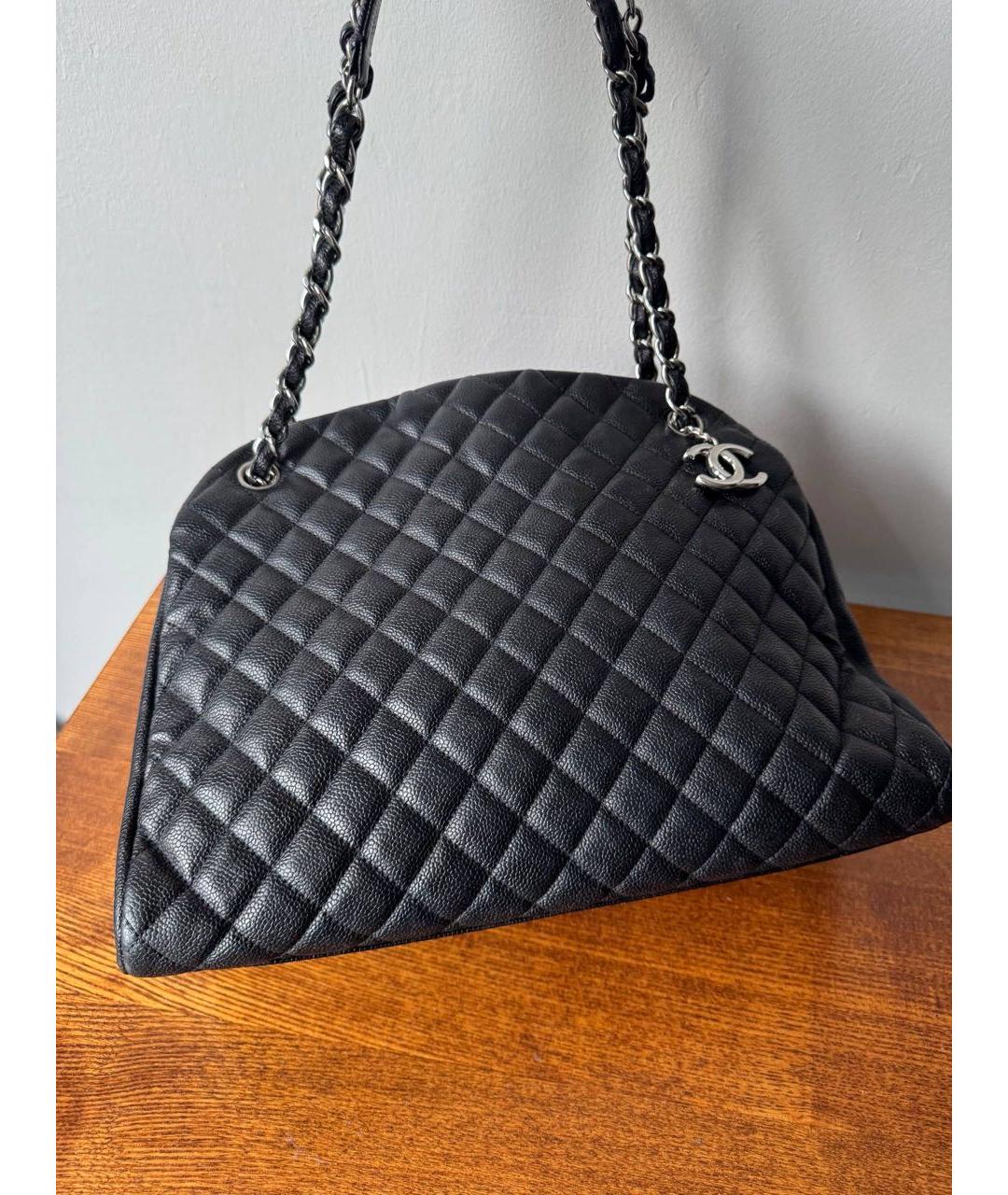 CHANEL Черная кожаная сумка через плечо, фото 4