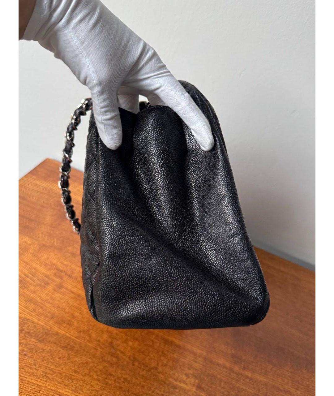 CHANEL Черная кожаная сумка через плечо, фото 7