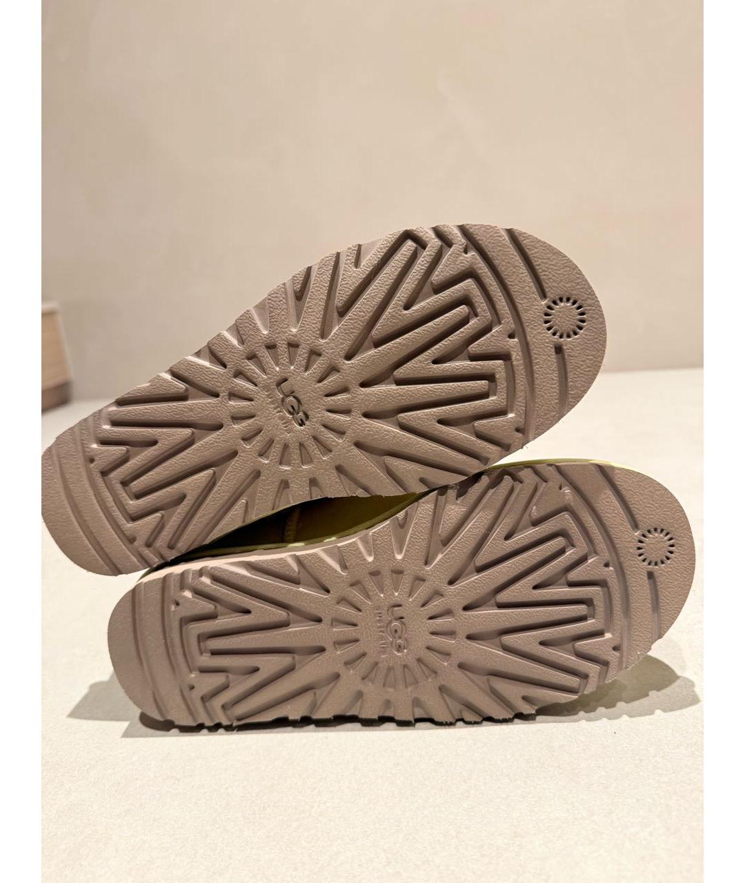 UGG AUSTRALIA Желтые замшевые сапоги, фото 7