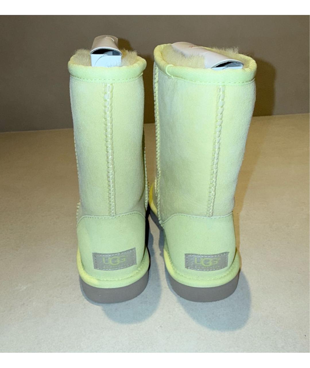 UGG AUSTRALIA Желтые замшевые сапоги, фото 8