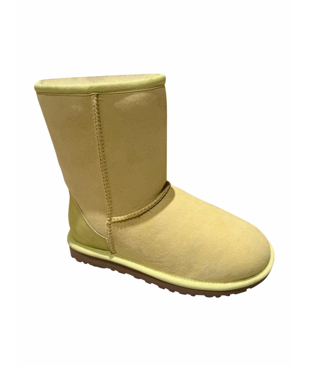 UGG AUSTRALIA Желтые замшевые сапоги, фото 1