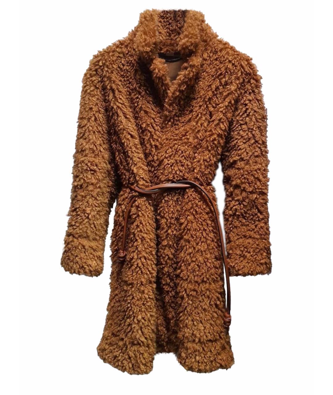 STELLA MCCARTNEY Оранжевая меховая шуба, фото 1