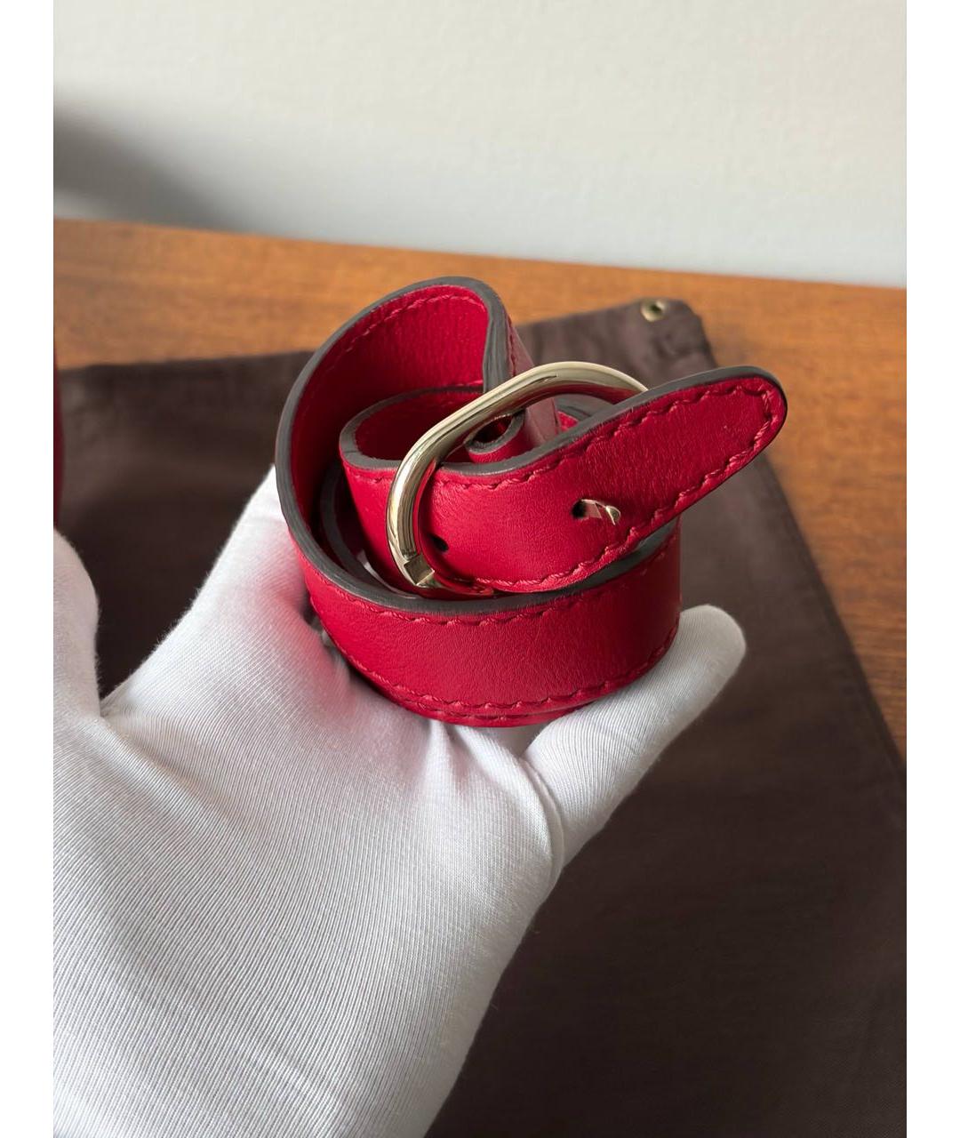 GUCCI Красная кожаная сумка через плечо, фото 8