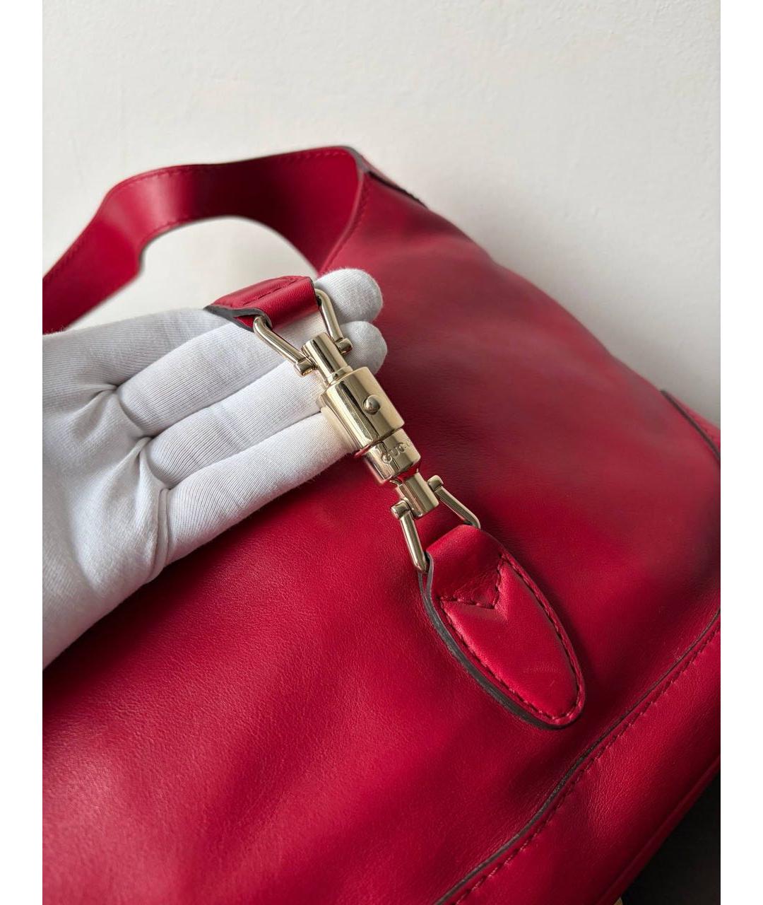 GUCCI Красная кожаная сумка через плечо, фото 6