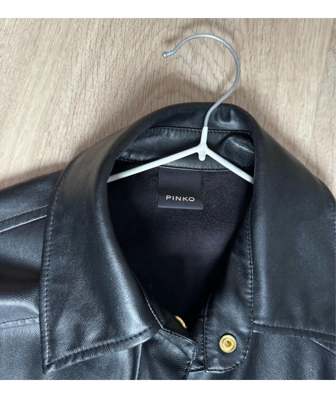 PINKO Черный полиэстеровый жакет/пиджак, фото 4