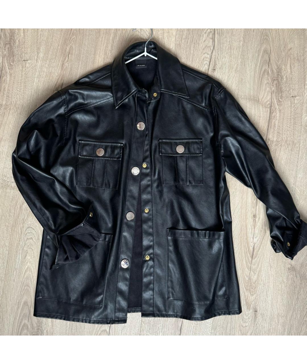 PINKO Черный полиэстеровый жакет/пиджак, фото 5