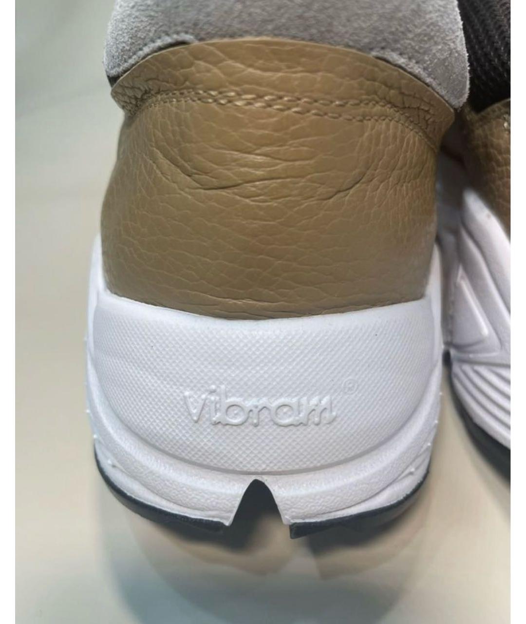 BILLIONAIRE Горчичные кожаные низкие кроссовки / кеды, фото 6