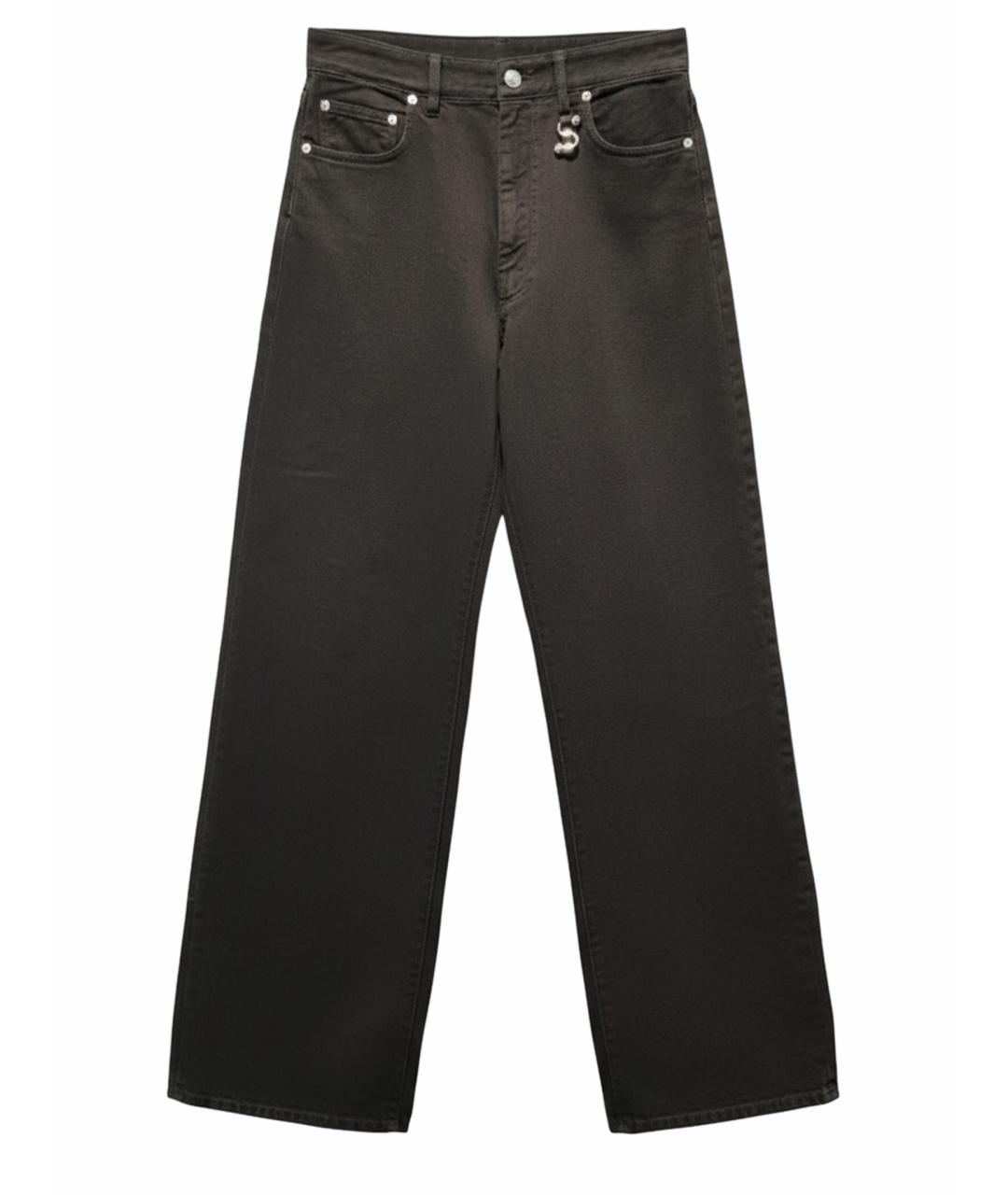 SPORTMAX Черные хлопковые прямые джинсы, фото 1