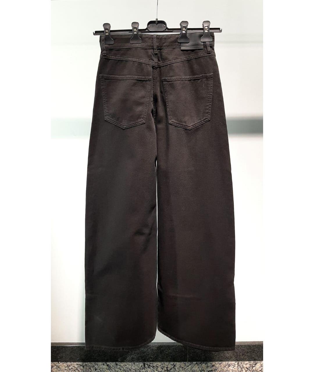 SPORTMAX Черные хлопковые прямые джинсы, фото 2