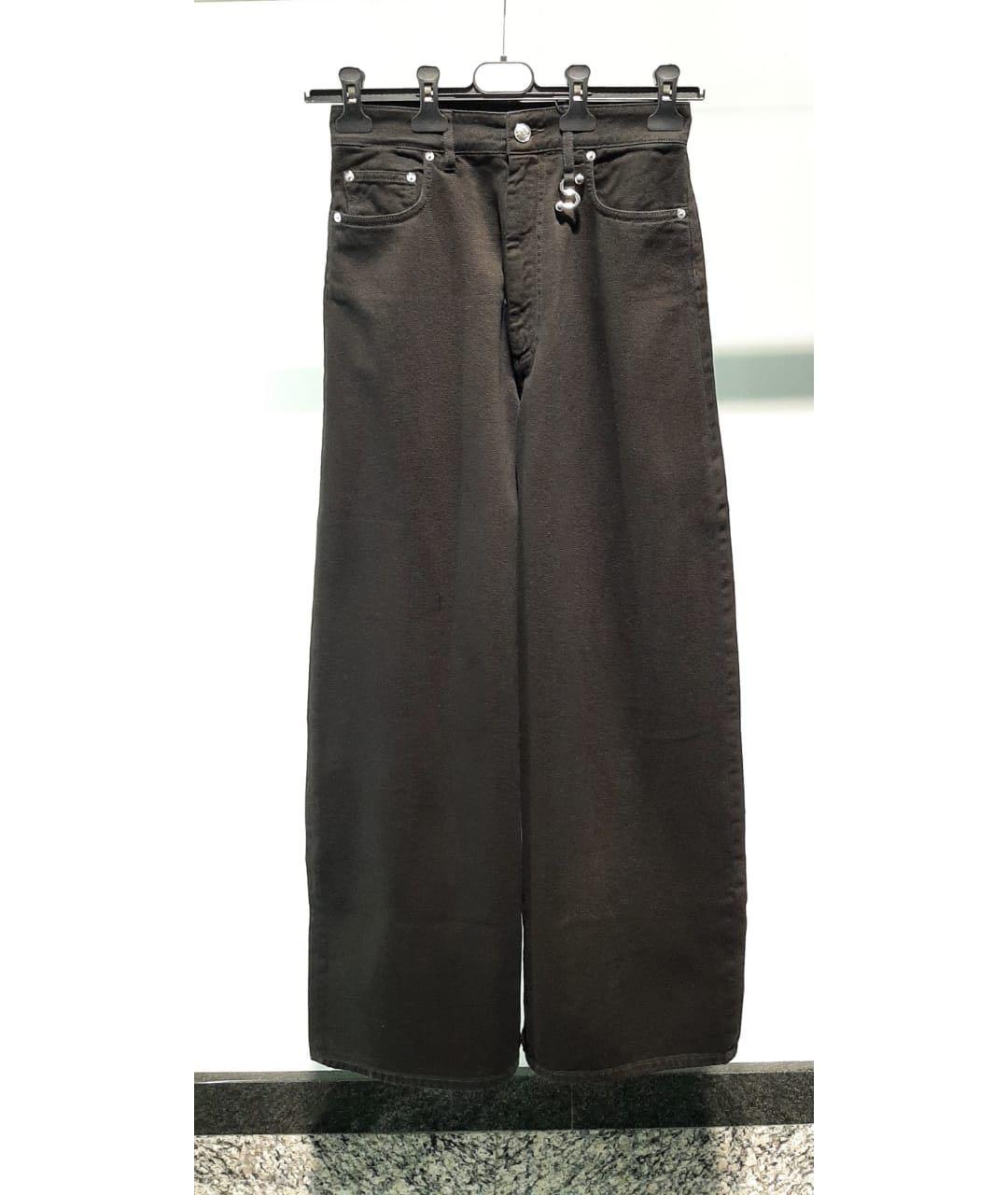 SPORTMAX Черные хлопковые прямые джинсы, фото 3