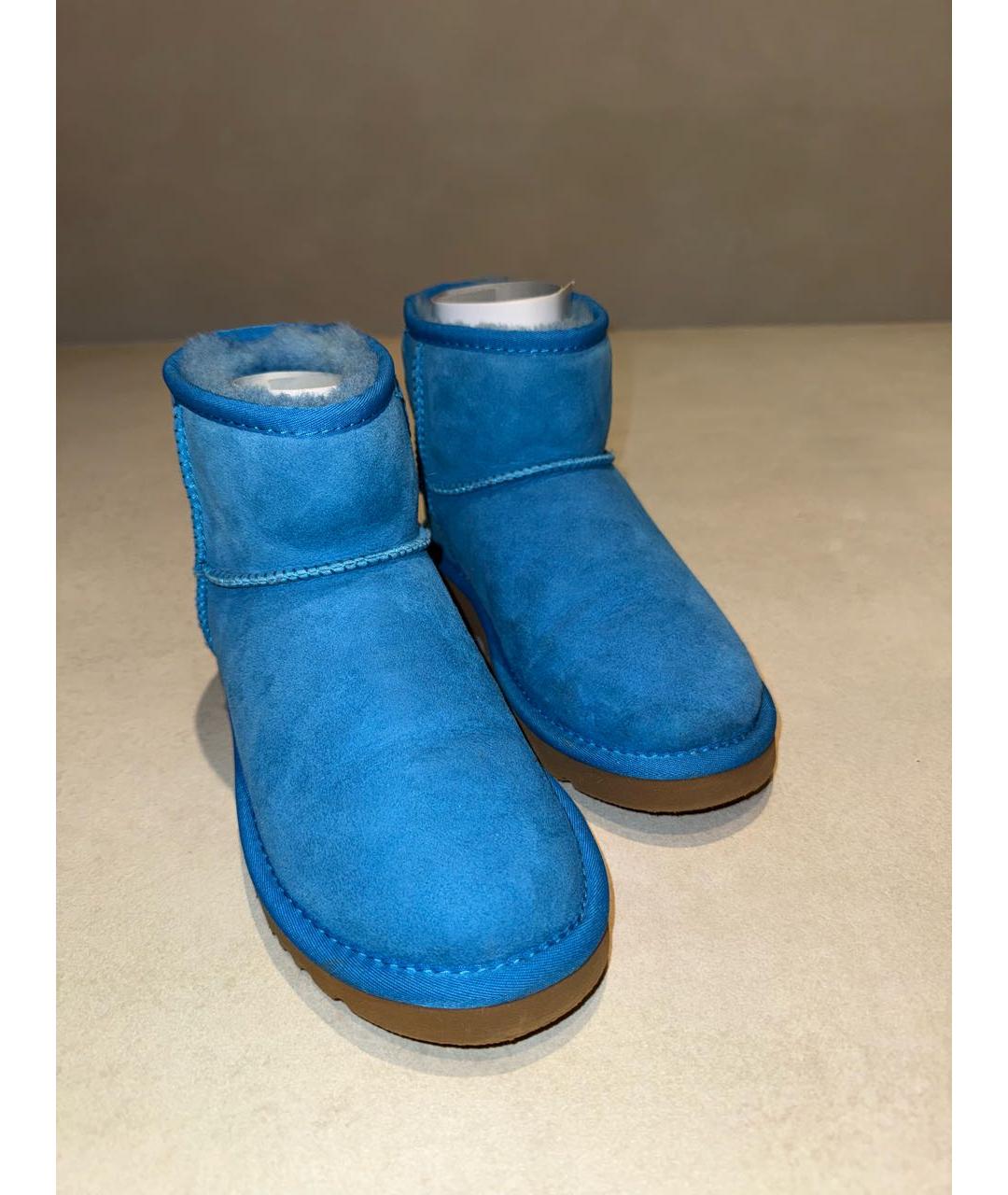 UGG AUSTRALIA Синие замшевые полусапоги, фото 4