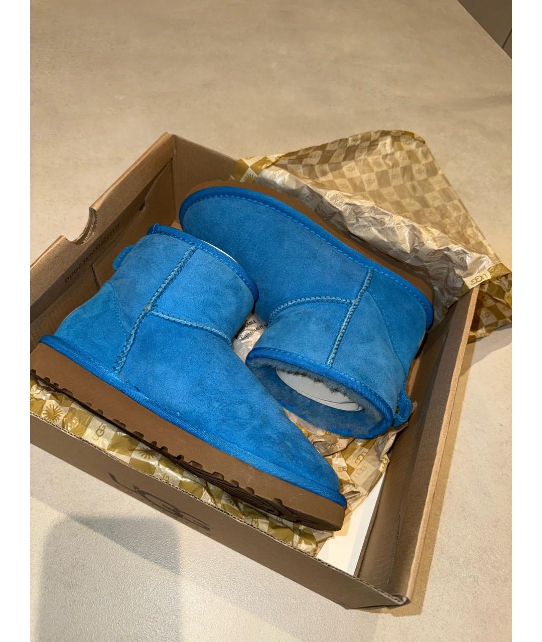 UGG AUSTRALIA Синие замшевые полусапоги, фото 3