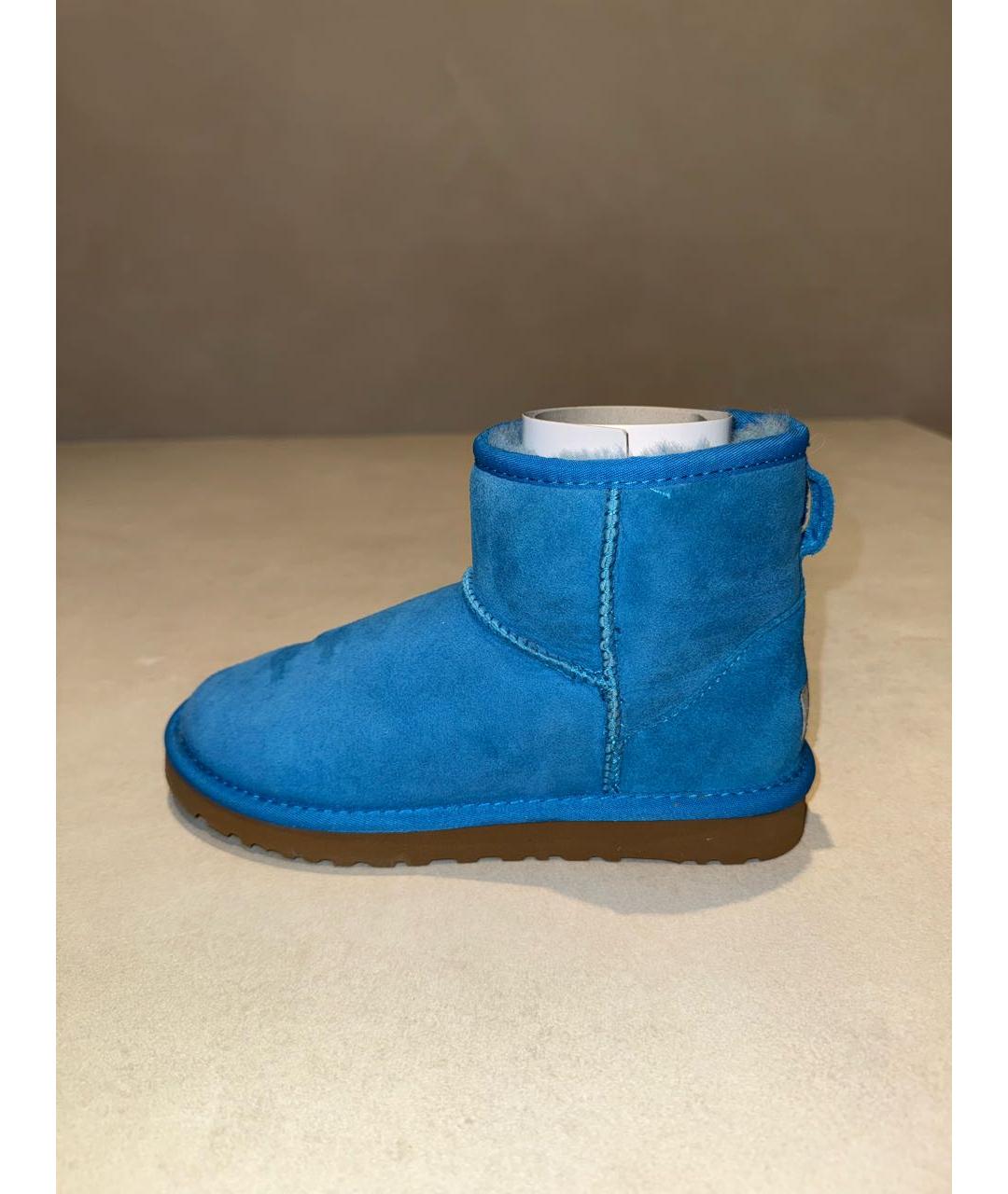UGG AUSTRALIA Синие замшевые полусапоги, фото 5
