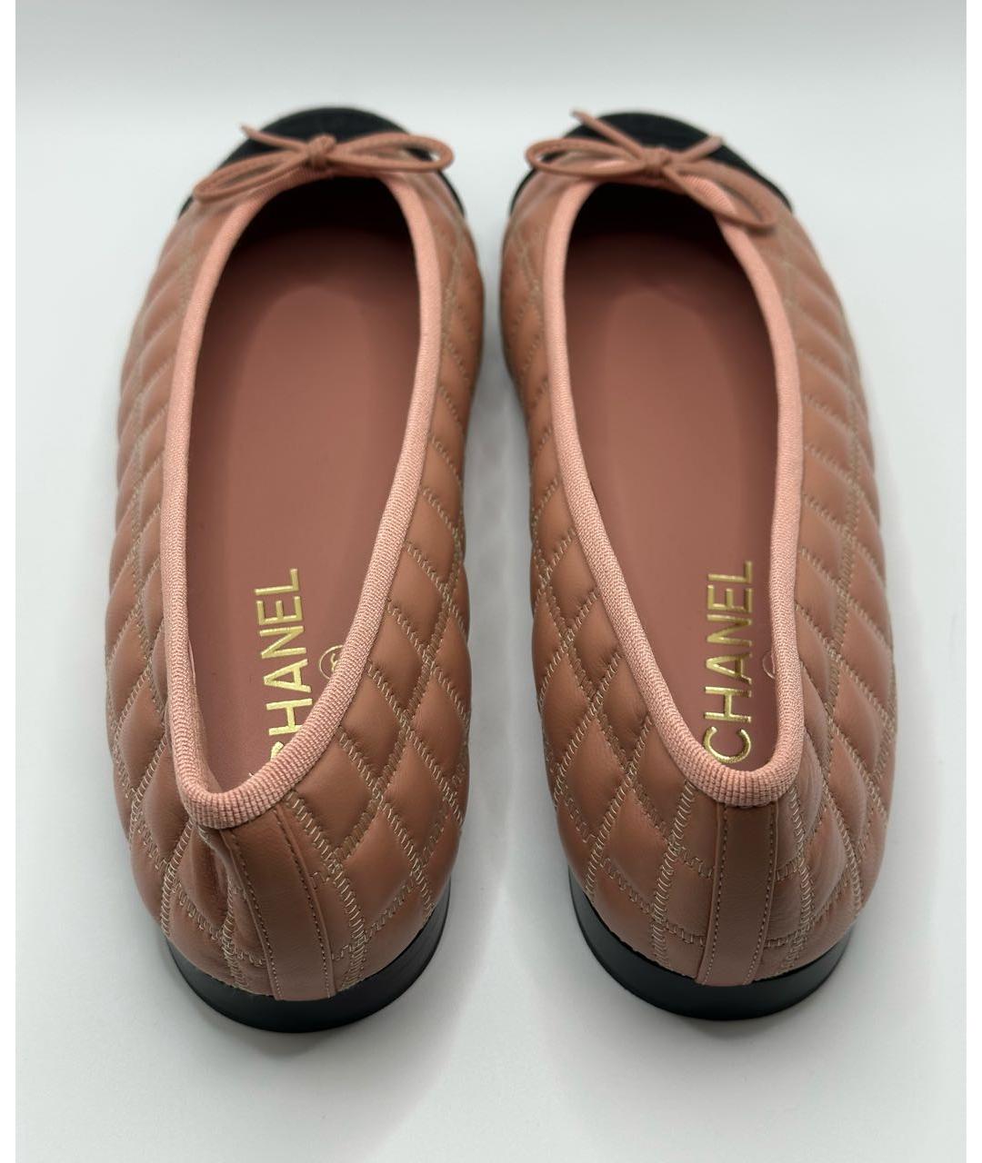 CHANEL Розовые кожаные балетки, фото 3