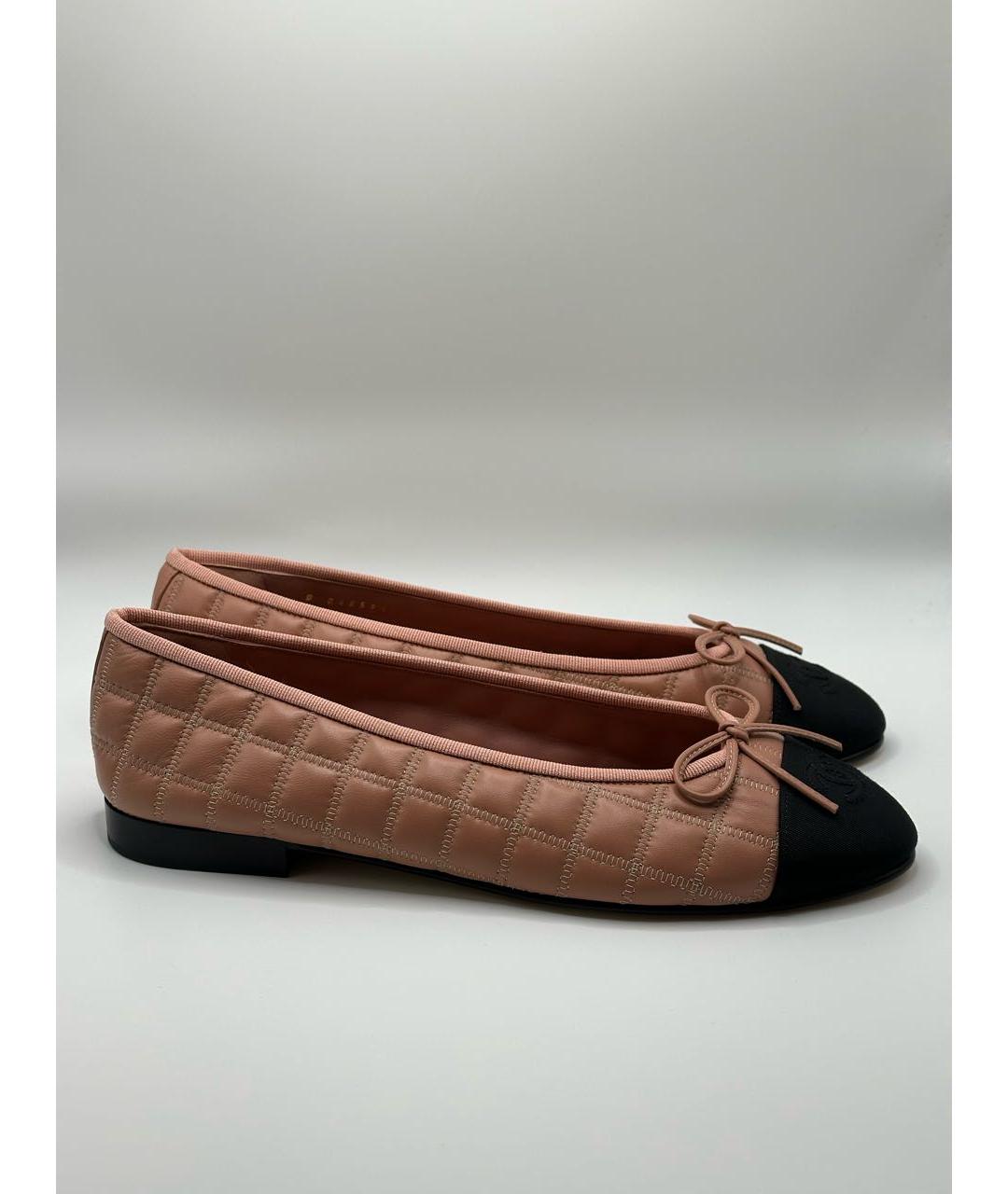 CHANEL Розовые кожаные балетки, фото 6
