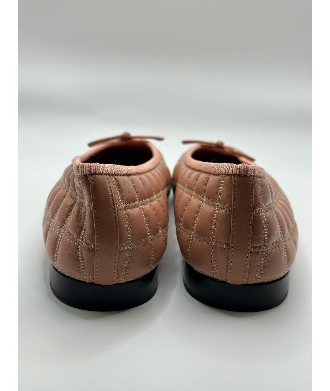 CHANEL Розовые кожаные балетки, фото 4