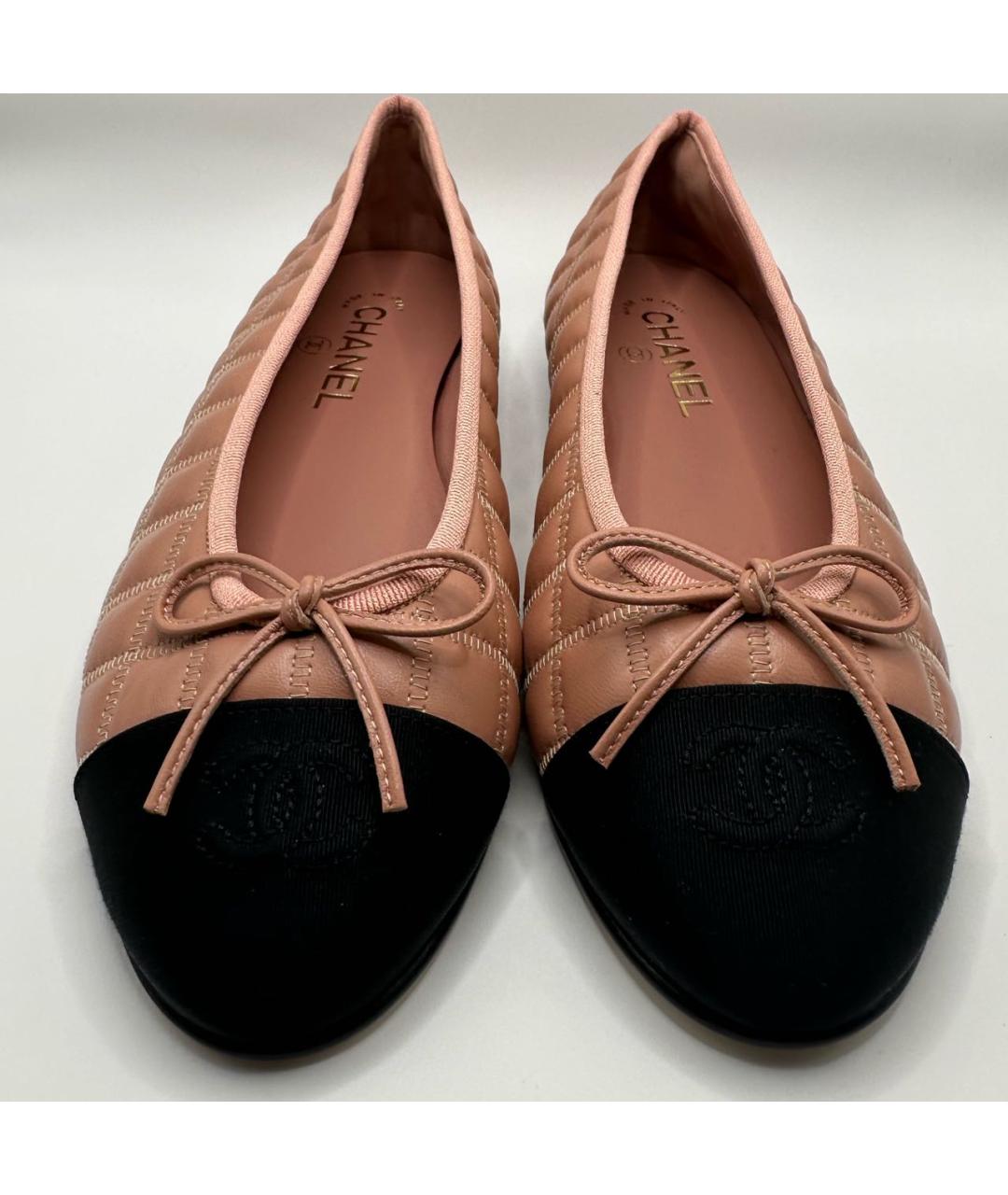 CHANEL Розовые кожаные балетки, фото 2