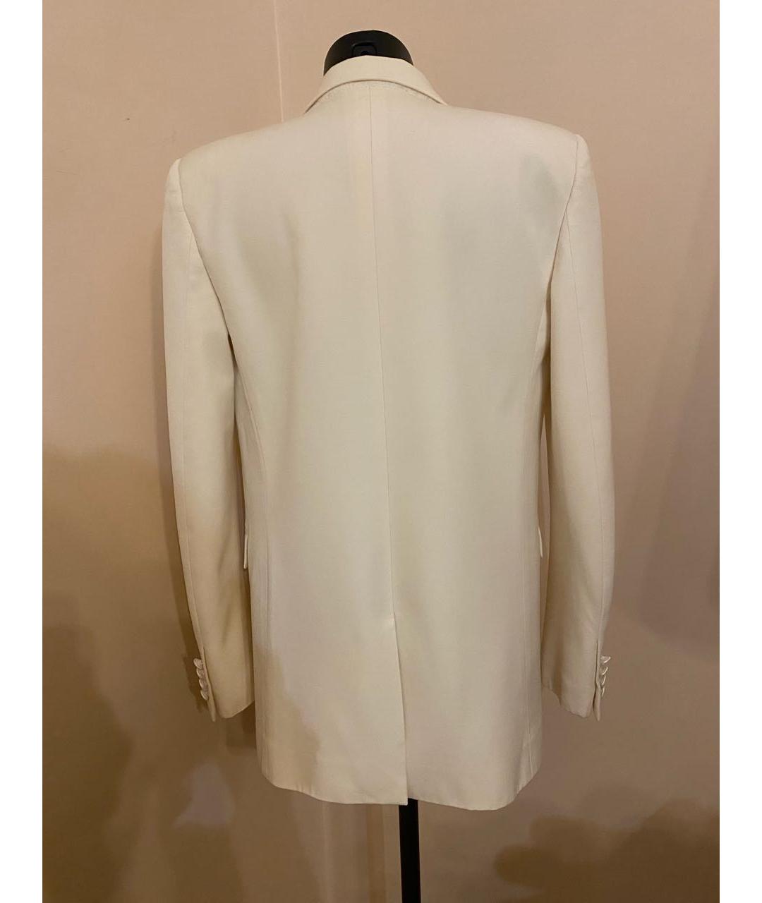 SAINT LAURENT Белый шерстяной жакет/пиджак, фото 6