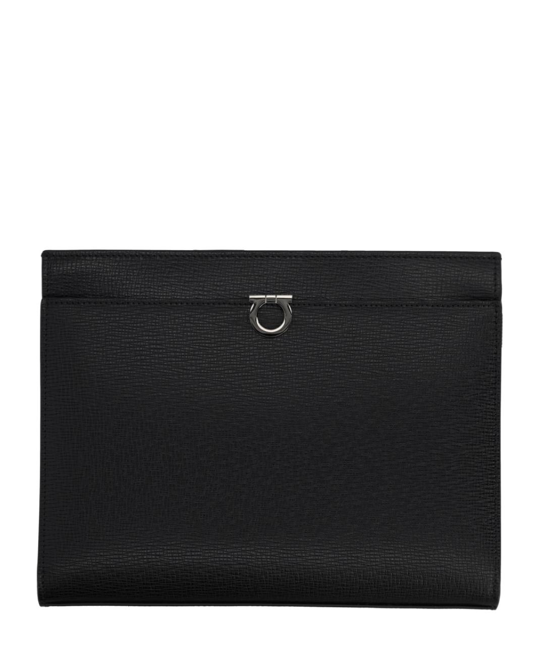 FERRAGAMO Черная кожаная папка для документов, фото 1