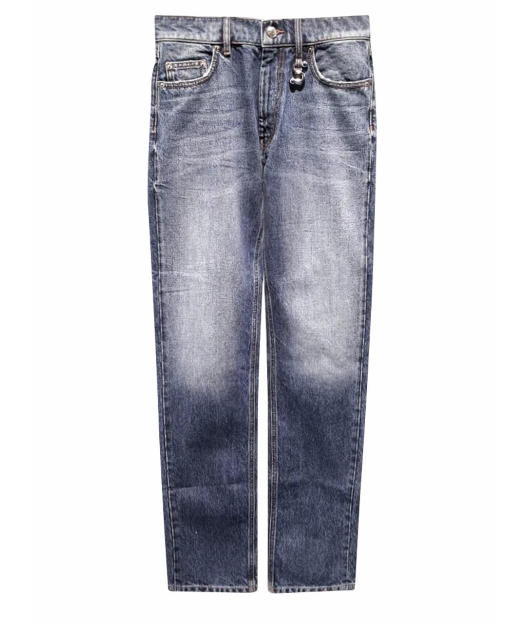 SPORTMAX Голубые хлопковые джинсы слим, фото 1