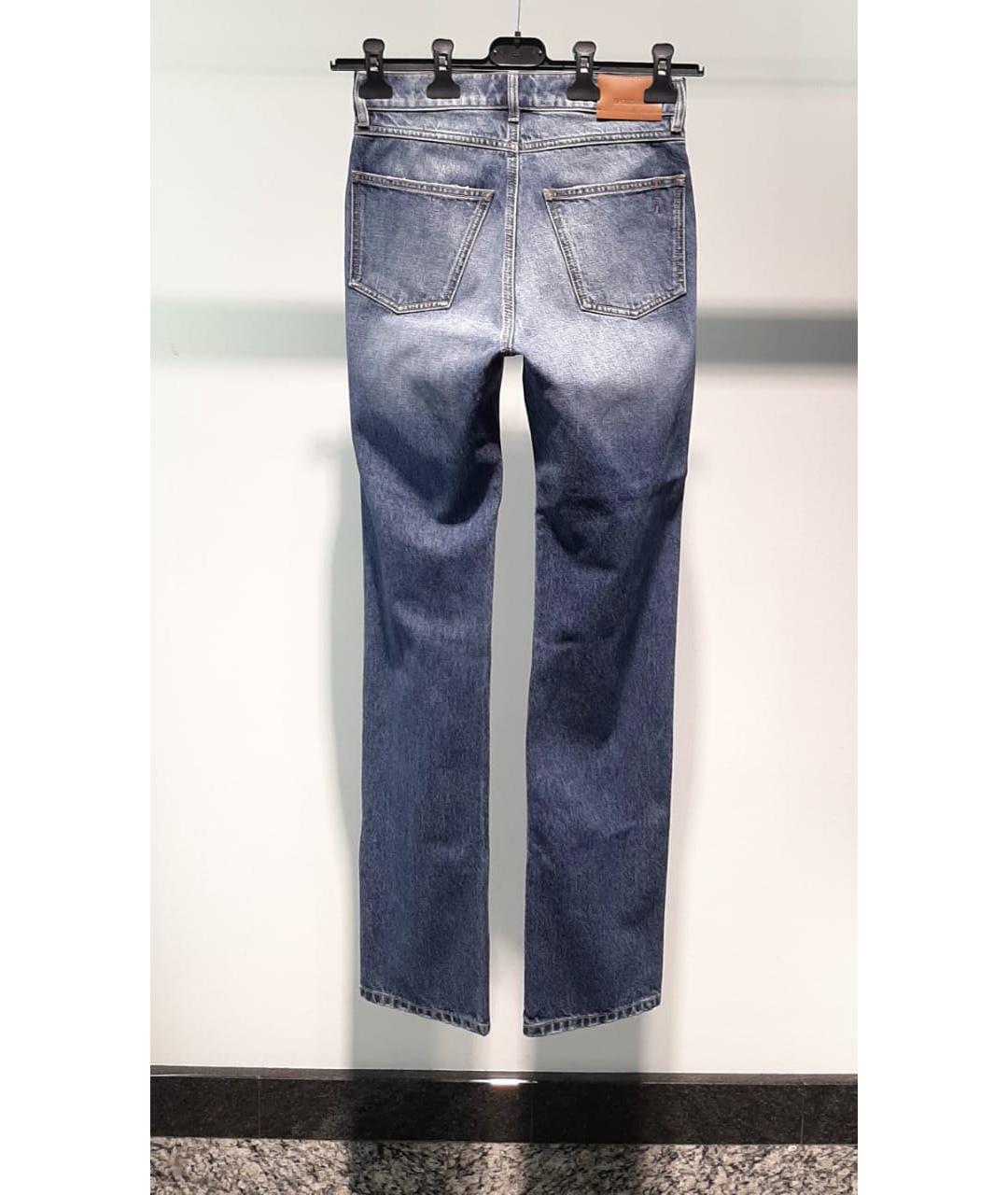 SPORTMAX Голубые хлопковые джинсы слим, фото 2