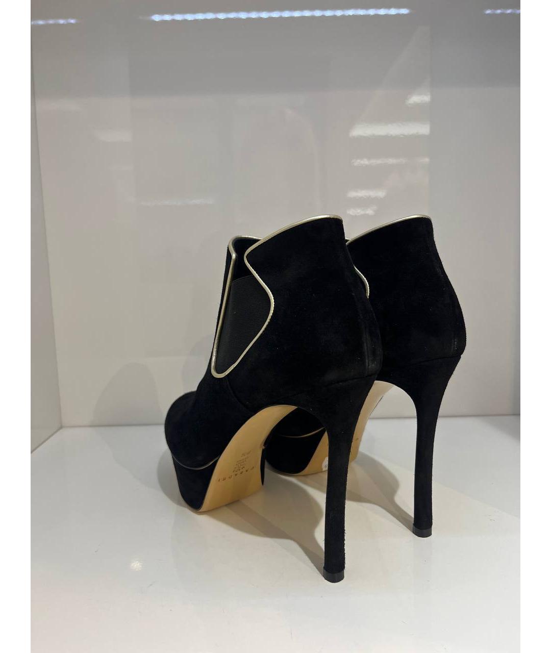 CASADEI Черные замшевые ботильоны, фото 3